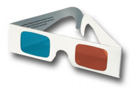 3D-bril rood-cyaan